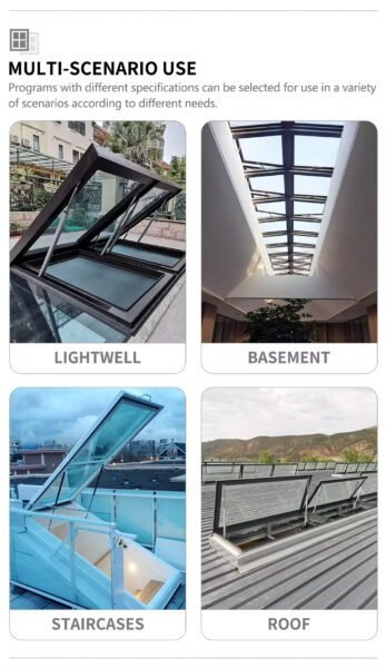 Ventilated Glass Roof Window Skylight