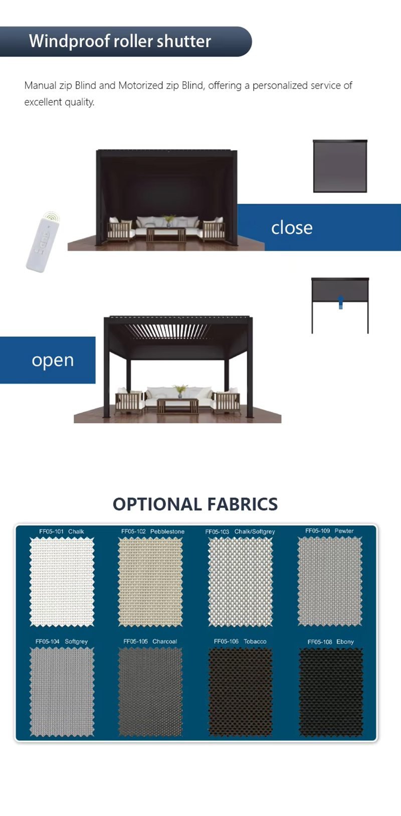 Aluminum Retractable Pergola
