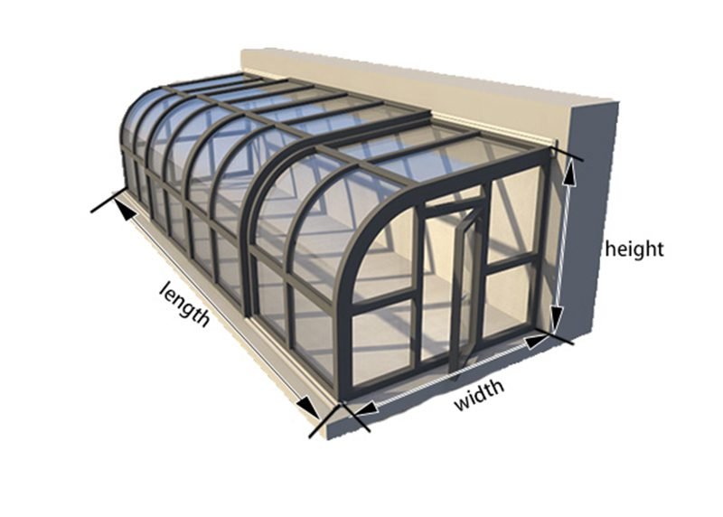 Automatic Retractable Roof For Patio Sunroom