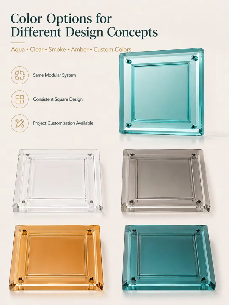 Square Solid Glass Hanging Panel