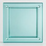 Blue Square Solid Glass Hanging Panel