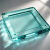 Blue Square Solid Glass Hanging Panel