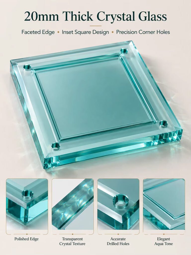 Square Solid Glass Hanging Panel