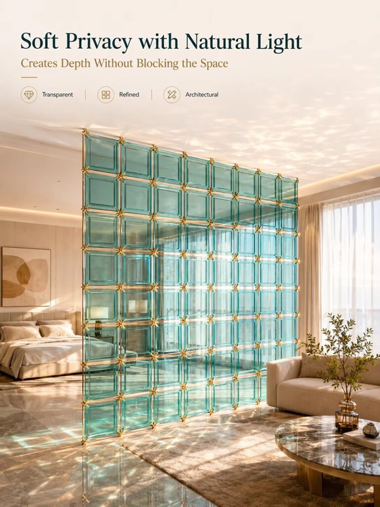 Square Solid Glass Hanging Panel
