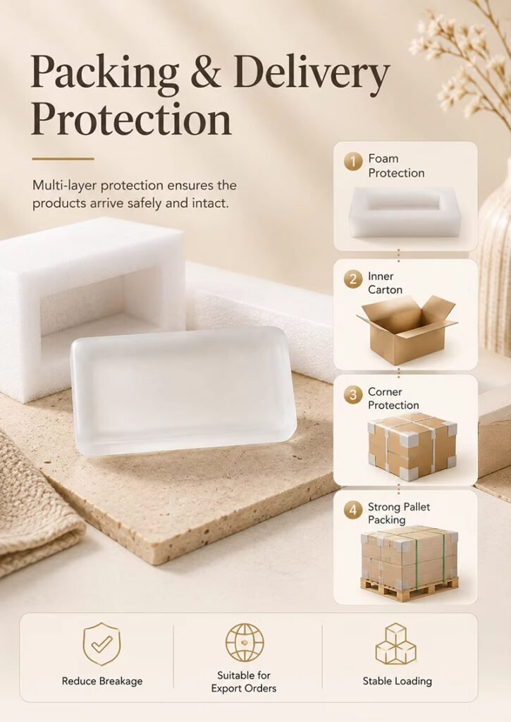 Frosted Solid Glass Bricks for Indoor Outdoor Decoration