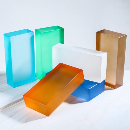 Frosted Solid Glass Bricks for Indoor Outdoor Decoration