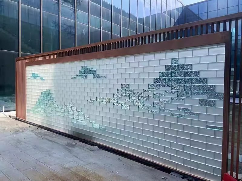 Glass Brick Pattern for Wall Tiles