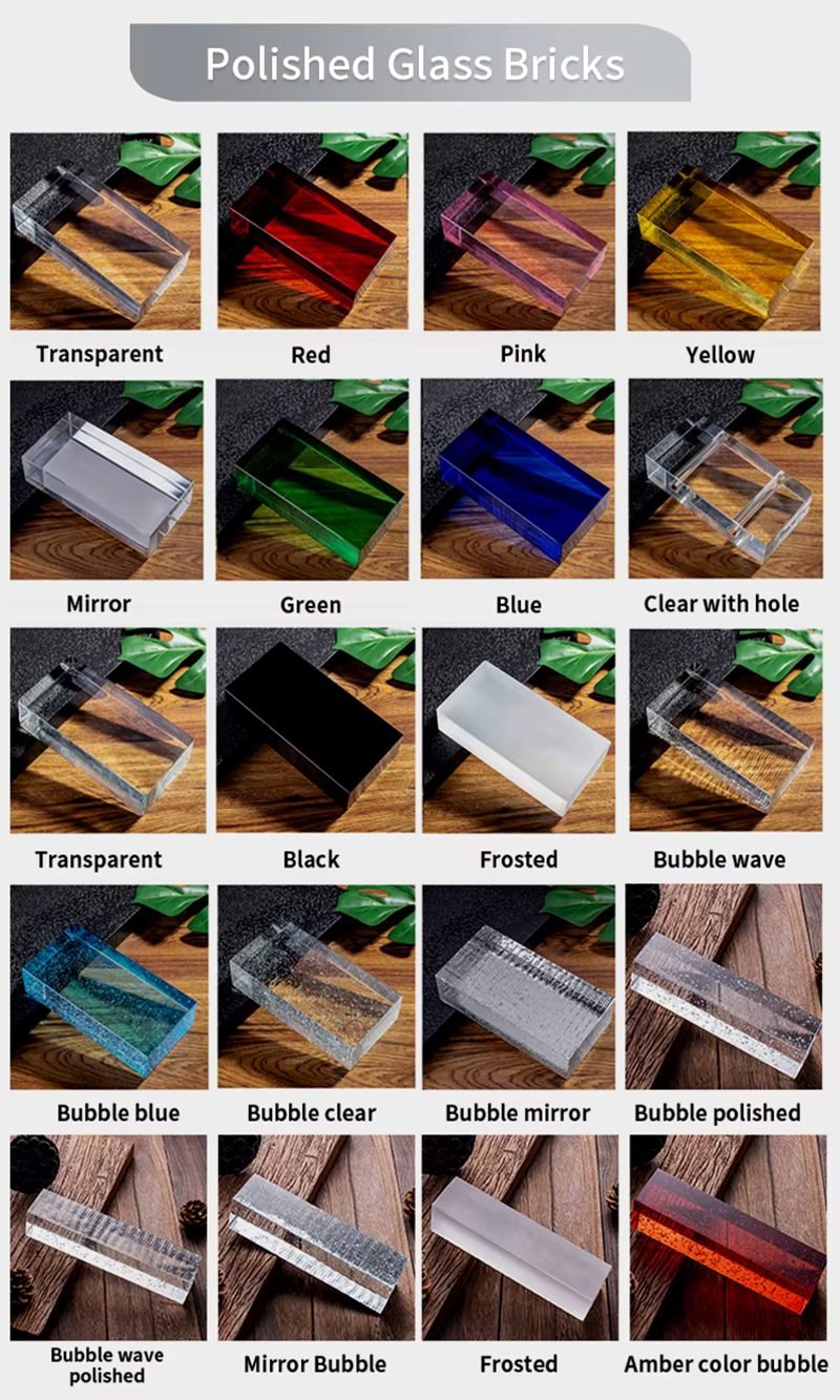 Glass Brick Pattern for Wall Tiles