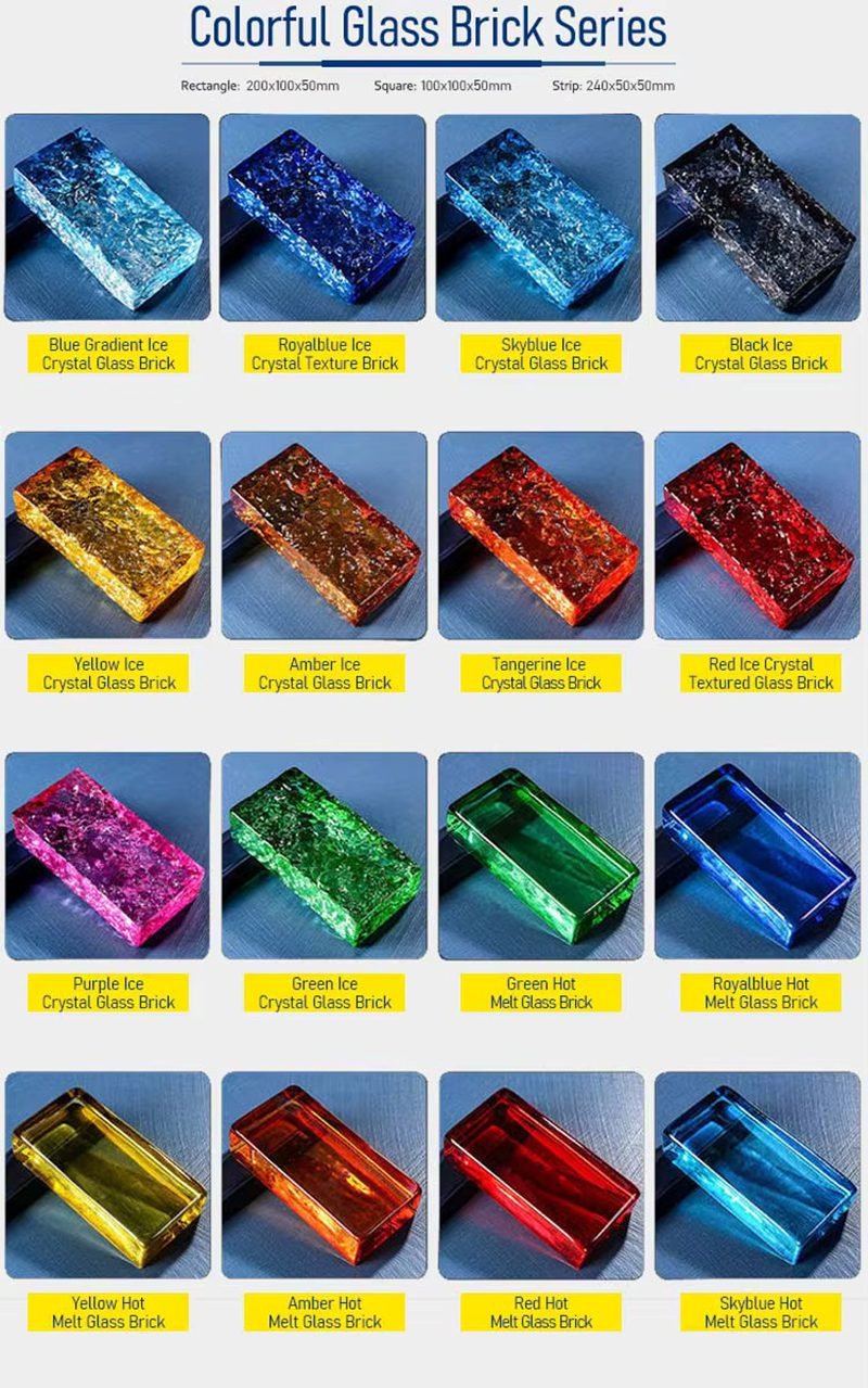 Glass Brick Pattern for Wall Tiles