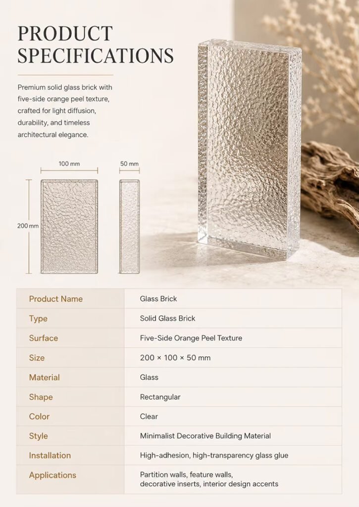Glass Bricks Art Wall Decoration