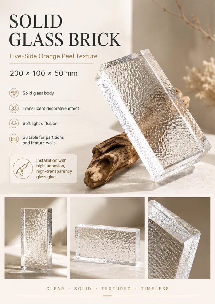 Glass Bricks Art Wall Decoration