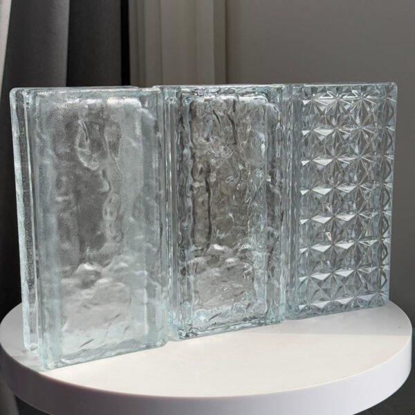 Hollow Clear Glass Blocks Diamond Pattern
