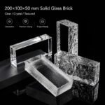 Hot Melt Solid Glass Block 200 x 100 x 50mm