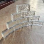 Ice Patterned Color Curved Glass Brick
