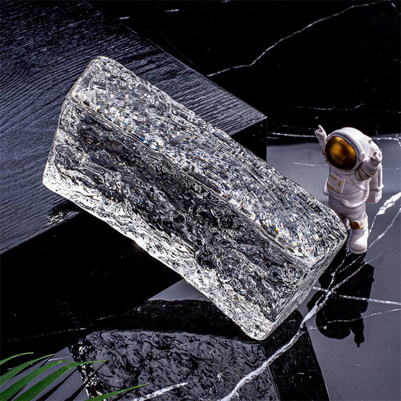 Ice Patterned Color Curved Glass Brick (9) Ice Patterned Color Curved Glass Brick