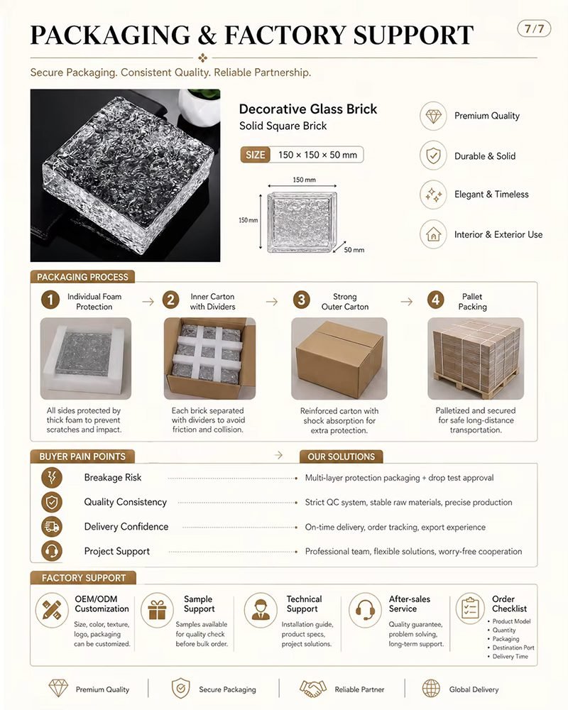 Square Shape Glass Wall Brick