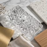 Ultra Clear Diamond Pattern Solid Glass Brick