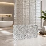 Ultra Clear Diamond Pattern Solid Glass Brick