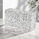 Ultra Clear Diamond Pattern Solid Glass Brick