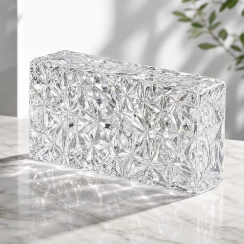 Ultra Clear Diamond Pattern Solid Glass Brick